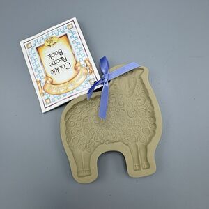 Vtg Brown Bag Cookie Art Mold Sheep Cookie Press 1983 Easter Wooly Lamb Recipes